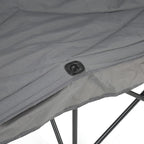 ARROWHEAD OUTDOOR Portable Folding Double Duo Camping Chair Loveseat w/ 2 Cup & Wine Glass Holder, Carrying Bag, Supports up to 500lbs