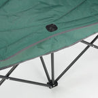 ARROWHEAD OUTDOOR Portable Folding Double Duo Camping Chair Loveseat w/ 2 Cup & Wine Glass Holder, Carrying Bag, Supports up to 500lbs
