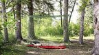 Coghlan's Rectangular Mosquito Net – Lightweight Mesh Canopy for Camping, Travel, and Outdoor Use – Includes Tie Loops, Carry Bag, Twine, Hooks, Anchors, Nails – Green, 78" x 32" x 59"