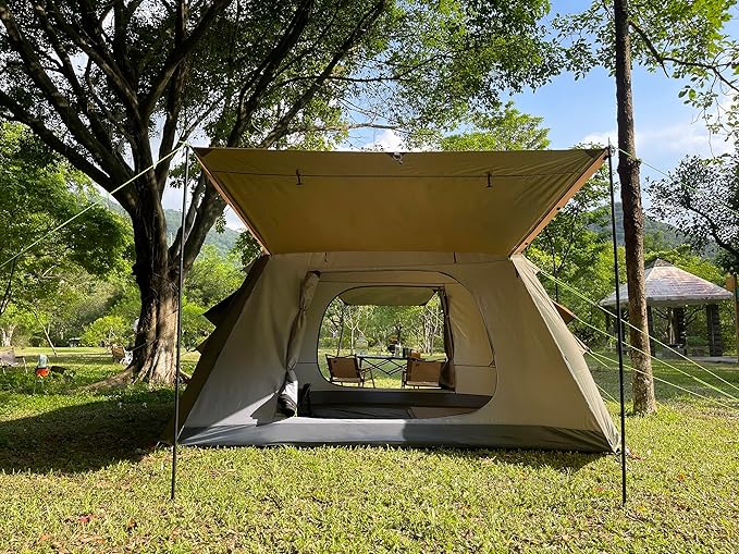 Three Bears Family Camping Tent - 6-Person Spacious Design, 3000mm Waterproof, Suitable for Road Trips/Backyards/Extended Camping Adventures in All Scenarios