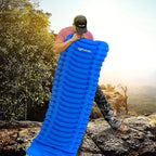 SereneLife Backpacking Air Mattress Sleeping Pad - Waterproof Lightweight Sleep Pad Inflatable Camping Sleeping Mat w/Carrying Bag - for Camping, Backpacking, Hiking