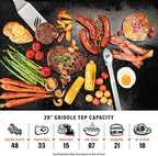 Blackstone 2450AZ 28" Omnivore Griddle Bundle with Soft Cover and Two Spatulas