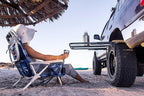 Tire Table Medium Steel Camping Table for Camp, Travel, Tailgating and Outdoor Work | Easily Holds 50 Pounds | Powder Coated Finish | No Tool or Hitch Required for Installation | 29 x 23 x 1.5