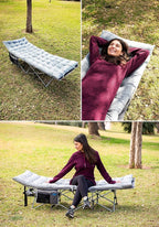 Zento Camping Cot Mattress Foam Pad for Adults – Thick Soft Ultra Comfort Sleeping Pad for Traveling Hiking Outdoor or Indoor Use – Lightweight Easy to Carry Foldable Waterproof Adult Cot Mattress