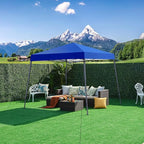 Yaheetech Instant Canopy Tent, 10x10 Slant Leg Easy Outdoor Pop up Canopy, Folding Portable Gazebo Instant Shelter Tent with Backpack for Garden/Camping/Party, 10x10 Base 8x8 Top, Blue