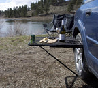 Tire Table Medium Steel Camping Table for Camp, Travel, Tailgating and Outdoor Work | Easily Holds 50 Pounds | Powder Coated Finish | No Tool or Hitch Required for Installation | 29 x 23 x 1.5
