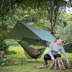 Premium Hammock with Rain Fly, Bug Net, Tree Straps, and Dry Bag - Complete Camping Hammock System with Mesh Bug Net - Outdoor Combo Kit with Rainfly Bundle for Backpacking…