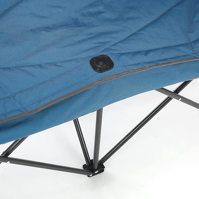 ARROWHEAD OUTDOOR Portable Folding Double Duo Camping Chair Loveseat w/ 2 Cup & Wine Glass Holder, Heavy-Duty Carrying Bag, Padded Seats & Armrests, Supports up to 500lbs, USA-Based Support