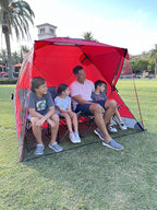 CoverU Sports Tent Pod For 3-4 People - RAIN or Sun Protection – NEW Large Pop Up Climate Canopy Shelter – Soccer, Football, Softball & Other Sporting Events and Parades - Patented and Patents Pending