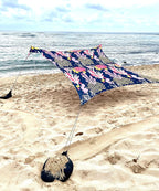 Neso Grande Portable Beach Tent Sun Shelter - Lightweight Beach Shade Canopy - Easy Setup for Family Outings - Patented Reinforced Corners - UPF 50+ Sun Protection - 7ft Tall, 9 x 9ft