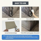 KING MOUNTAIN Canvas Repair Patch 9 x11 Inch 4 Pcs Self-Adhesive Waterproof Fabric Patch for Sofas, Tents, Furniture,Tote Bags, Car Seats (Dark Grey 2.0)