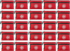 Swiss Safe 2-in-1 First Aid Kit for Car, Travel & Home, Businesses - Bonus Mini Kit for Medical Emergency Aid, Survival, Camping - 64 Piece, 25 Pack