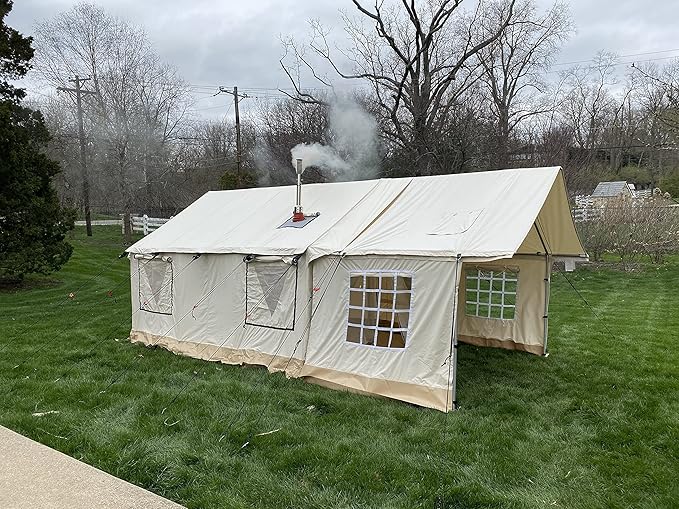 WHITEDUCK Alpha Wall Tent Porch for Hunting, Family Camping & Outdoor Activities (10'x12', Canvas)