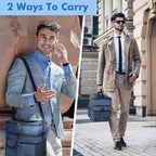 Tirrinia Large Insulated Lunch Box for Women Men, Double-Layer Leak-Proof Reusable Lunch Bag with 4 Pockets for Adult, Lunch Bag Cooler Tote for Office Work and Travel,Dark Blue