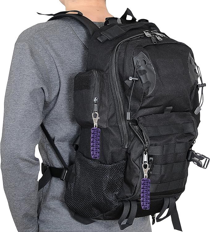 4 Pack Paracord Zipper Pulls for Backpacks, Tents, Trolley Cases, Traveling Cases, Jackets and Many Other Items That with Zippers