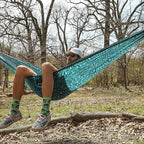 Kijaro Lightweight Hammock – Perfect Backpacking Hammock, Portable Hammock & Camping Hammock – Holds Up to 300lbs – Various Outdoor Hammock Colors & Patterns