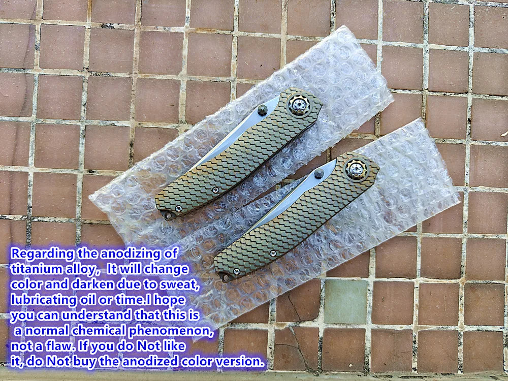 JUFULE 2025 DUK Titanium Handle Real 60+ HRC 154CM Steel Ceramic Bearings Pocket EDC Tool Camping Kitchen Outdoor Folding Knife