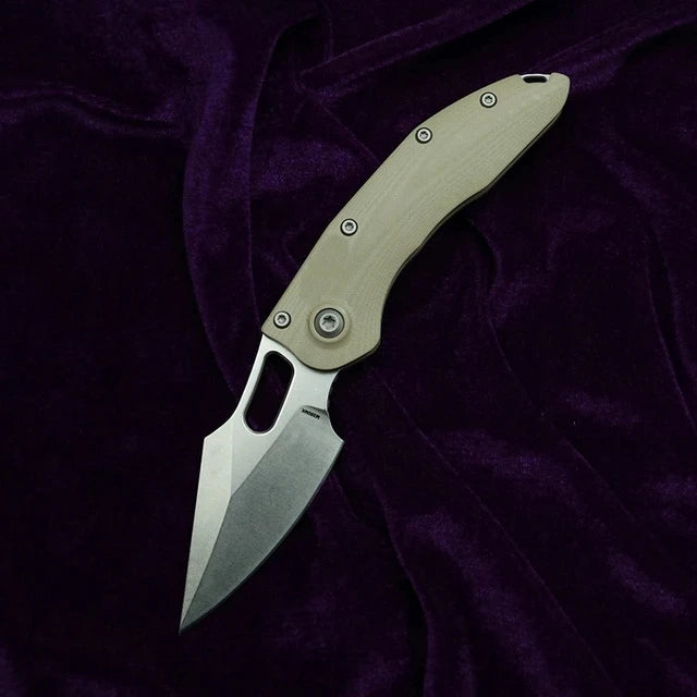 LEMIFSHE Stitch Mark M390MK Blade Titanium/Carbon Fiber/G10 Handle Outdoor Camping Kitchen Survival EDC Tool Folding Knife