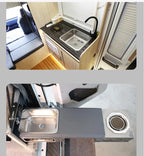 RV Table sink Stainless Steel  Wash Basin Picnic Wash Hands Ultra-light Washing Tank Outdoor Camping Kitchen Suppl