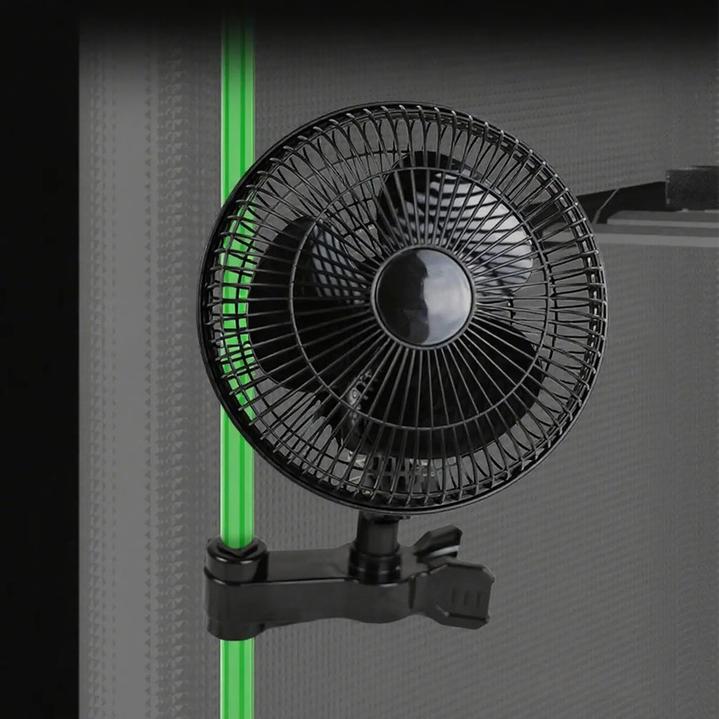 Grow Tent Fan Powerful Oscillating Ventilator Clip on Tent Fan with 2 Speed Settings for Gym Camping Kitchen RV Greenhouse