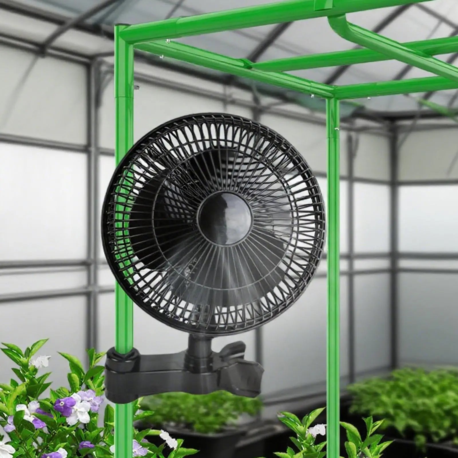Grow Tent Fan Powerful Oscillating Ventilator Clip on Tent Fan with 2 Speed Settings for Gym Camping Kitchen RV Greenhouse