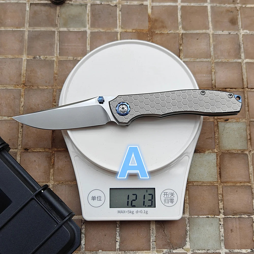 JUFULE 2025 DUK Titanium Handle Real 60+ HRC 154CM Steel Ceramic Bearings Pocket EDC Tool Camping Kitchen Outdoor Folding Knife