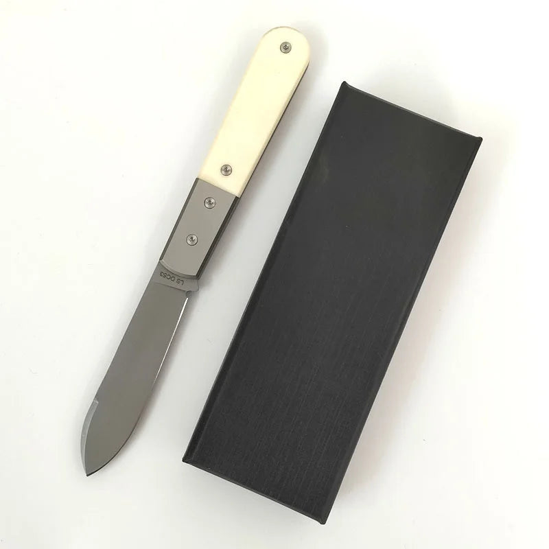 Free Wolf LS DC53 Blade Folding Pocket Knife Cow Bone Handle Camping Kitchen Hunting Outdoor EDC Tool Utility Knife