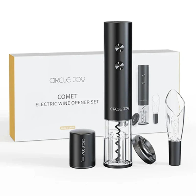 Circle Joy Electric Automatic Wine Opener Set Quick Bottle Opening Household Outdoor Camping Kitchen Accessories Gift Set