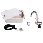 RV Table sink Stainless Steel  Wash Basin Picnic Wash Hands Ultra-light Washing Tank Outdoor Camping Kitchen Suppl