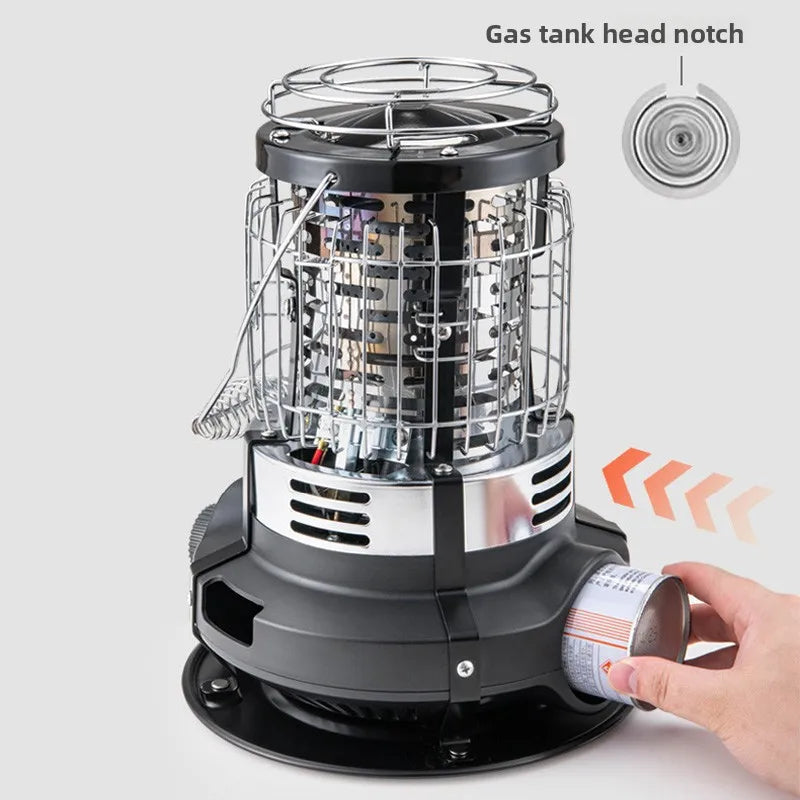 Outdoor Winter Heating Stove Gas Burner 1500W Camping Kitchen Cookware Portable Adjustable Fire Power Heater Heating Oven Burner