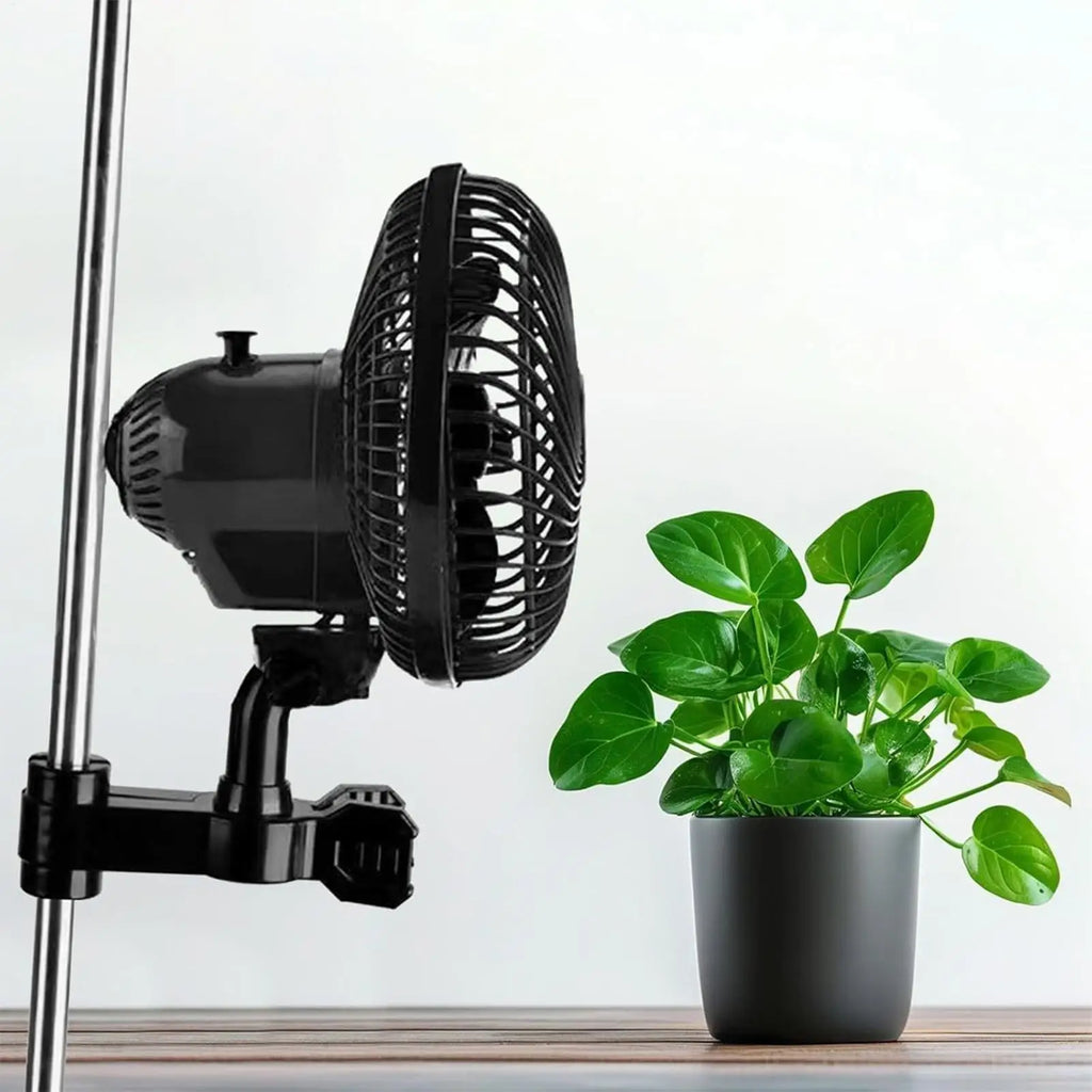 Grow Tent Fan Powerful Oscillating Ventilator Clip on Tent Fan with 2 Speed Settings for Gym Camping Kitchen RV Greenhouse