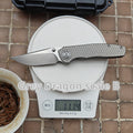 JUFULE Kody Eutsler Dukling M390 3" Blade Titanium Handle Ceramic Bearings Pocket EDC Tool Camping Kitchen Outdoor Folding Knife