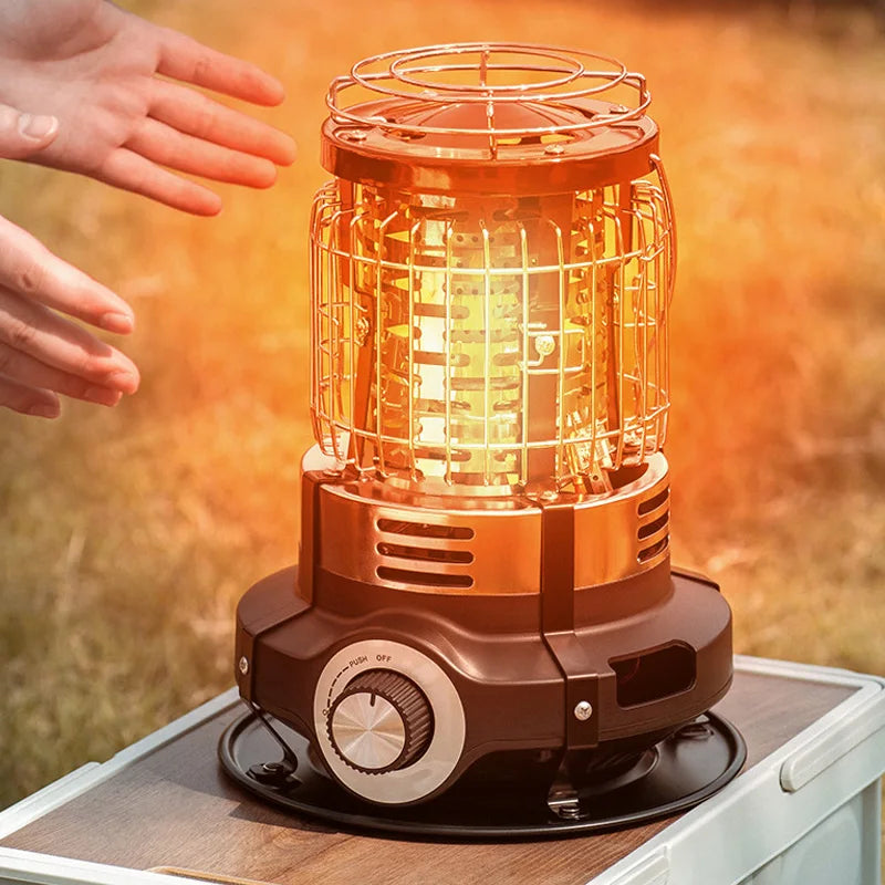 Outdoor Winter Heating Stove Gas Burner 1500W Camping Kitchen Cookware Portable Adjustable Fire Power Heater Heating Oven Burner