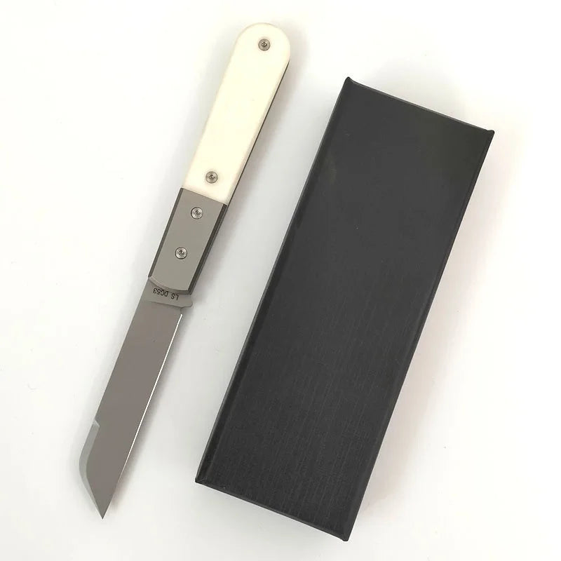 Free Wolf LS DC53 Blade Folding Pocket Knife Cow Bone Handle Camping Kitchen Hunting Outdoor EDC Tool Utility Knife