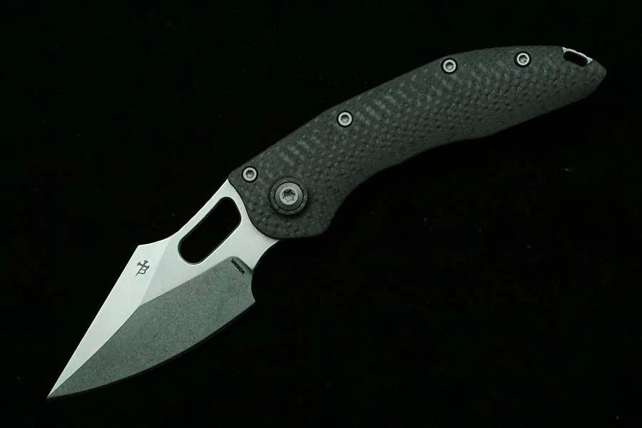 LEMIFSHE Stitch Mark M390MK Blade Titanium/Carbon Fiber/G10 Handle Outdoor Camping Kitchen Survival EDC Tool Folding Knife