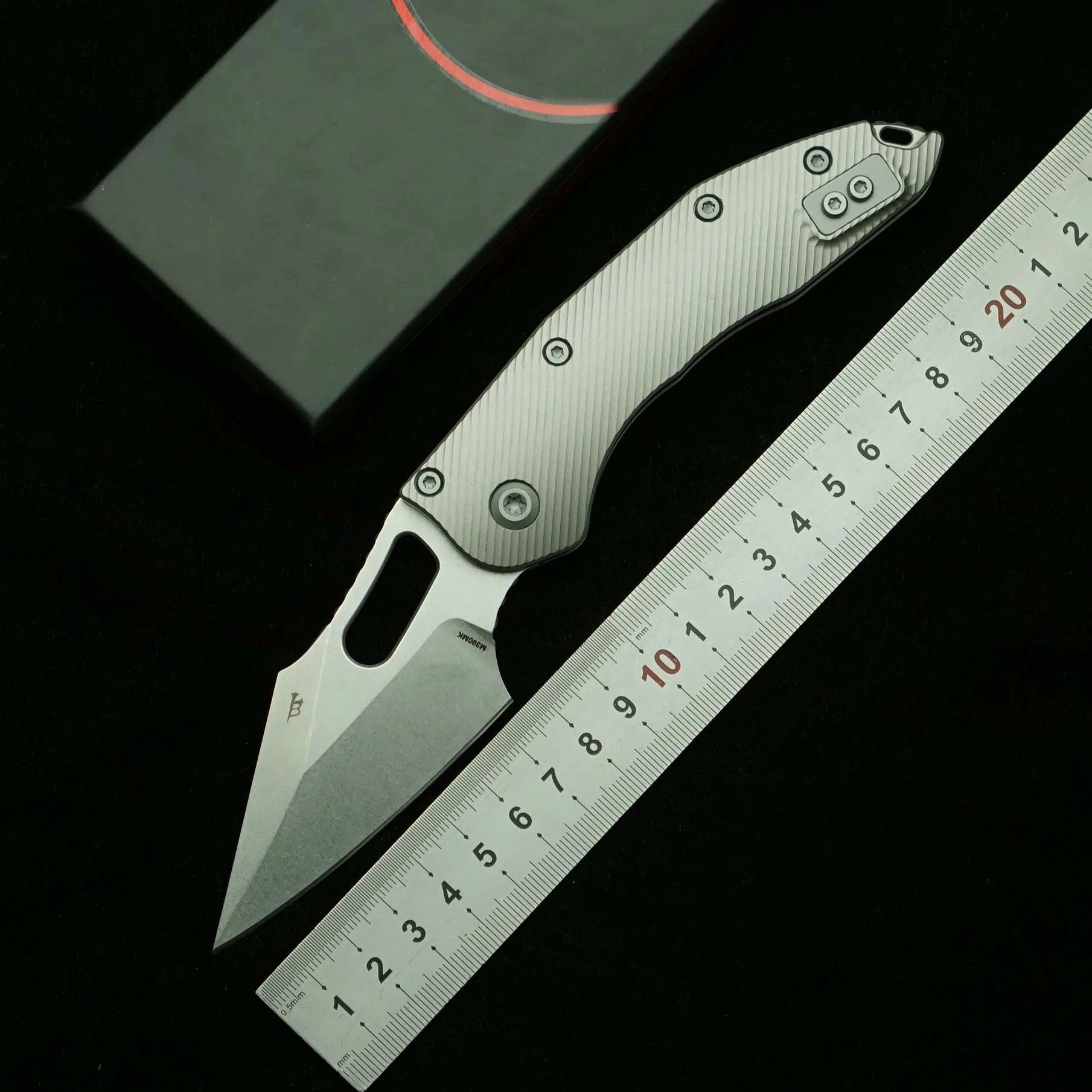 LEMIFSHE Stitch Mark M390MK Blade Titanium/Carbon Fiber/G10 Handle Outdoor Camping Kitchen Survival EDC Tool Folding Knife