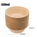 Disposable Lunch Box Paper Bowls Soup Salad Noodle Bowl Eco-Friendly Food Bowls Party Camping Kitchen Meal Preparation Container
