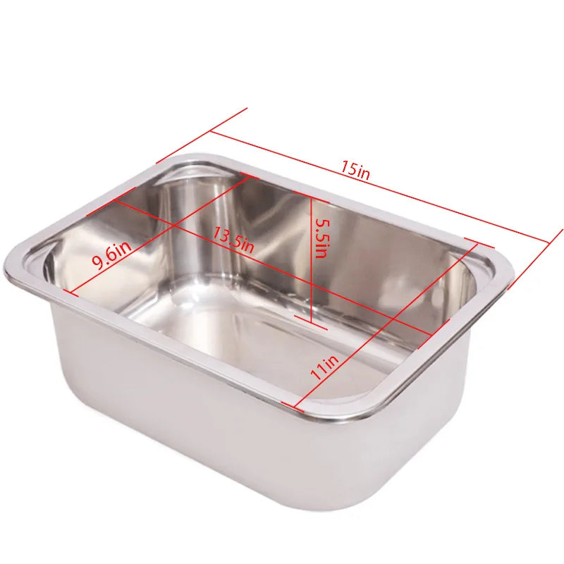 RV Table sink Stainless Steel  Wash Basin Picnic Wash Hands Ultra-light Washing Tank Outdoor Camping Kitchen Suppl