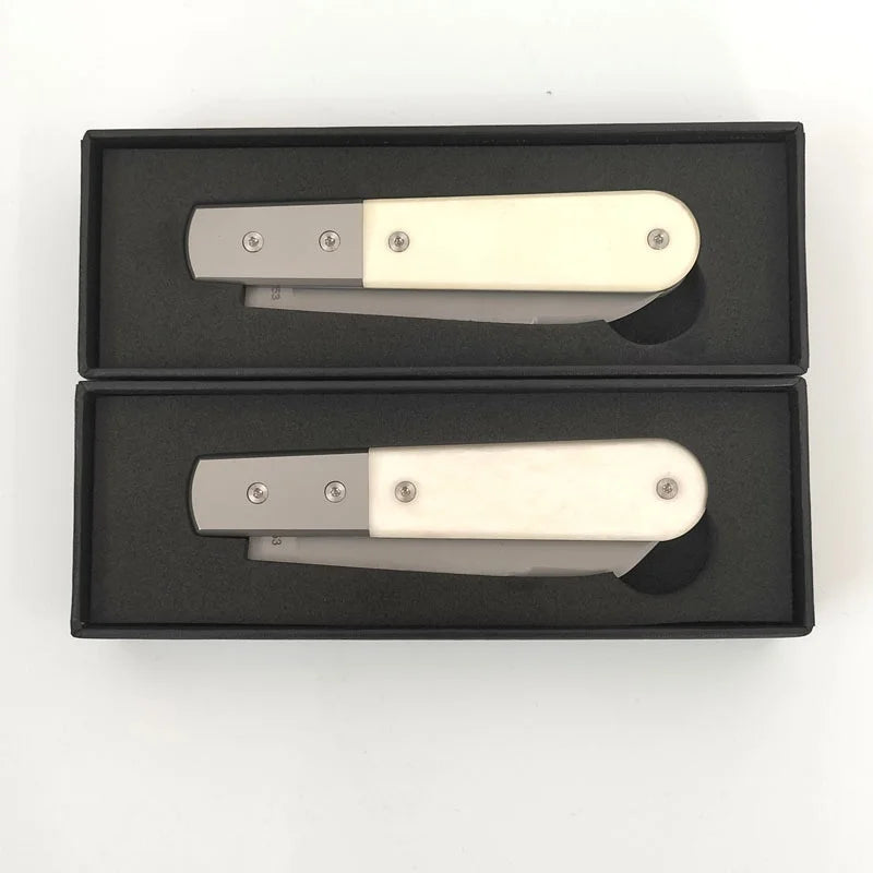 Free Wolf LS DC53 Blade Folding Pocket Knife Cow Bone Handle Camping Kitchen Hunting Outdoor EDC Tool Utility Knife