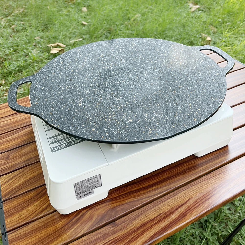 Oil Frying Baking Pan Non-stick Pancake Pan Multi-purpose Round for Outdoor Camping Kitchen Bakeware Household Tools