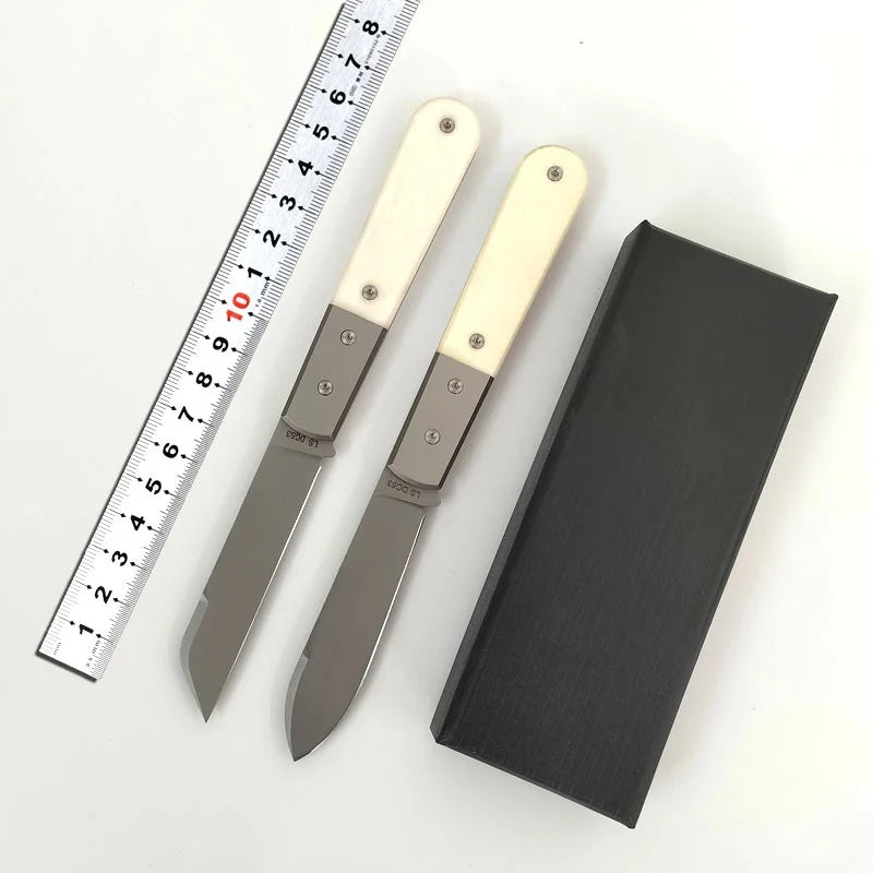 Free Wolf LS DC53 Blade Folding Pocket Knife Cow Bone Handle Camping Kitchen Hunting Outdoor EDC Tool Utility Knife