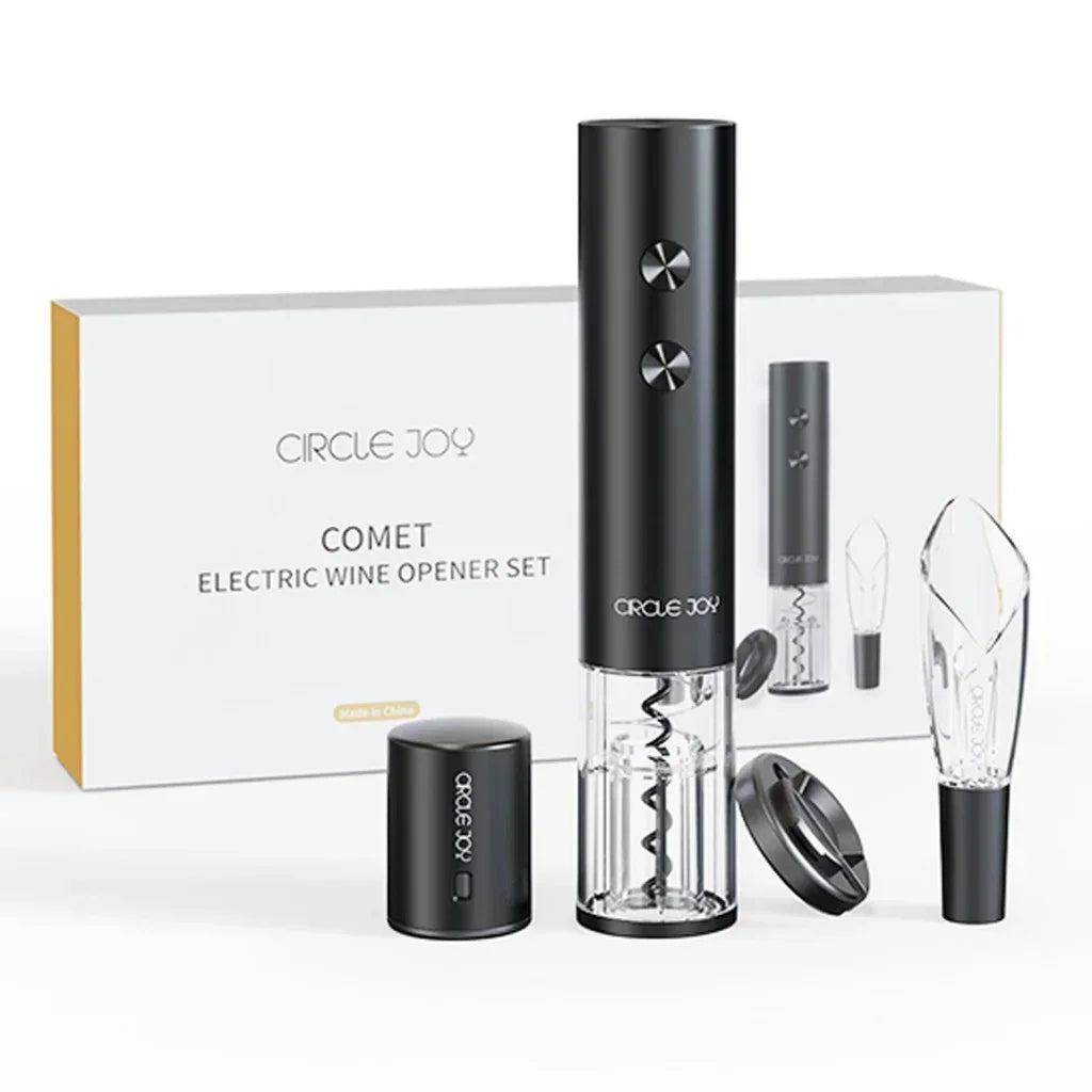 Circle Joy Electric Automatic Wine Opener Set Quick Bottle Opening Household Outdoor Camping Kitchen Accessories Gift Set