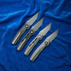 LEMIFSHE  Dukling Real M390 Blade Titanium Handle Ceramic Bearings Pocket EDC Tool Camping Kitchen Outdoor Folding Knife