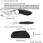 VNLA AUS10 Steel BladeKnife G10 Carbon Fiber Handle Sharp Fixed Blade Camping Kitchen Outdoor Survival Cutting Hunting EDC Knife
