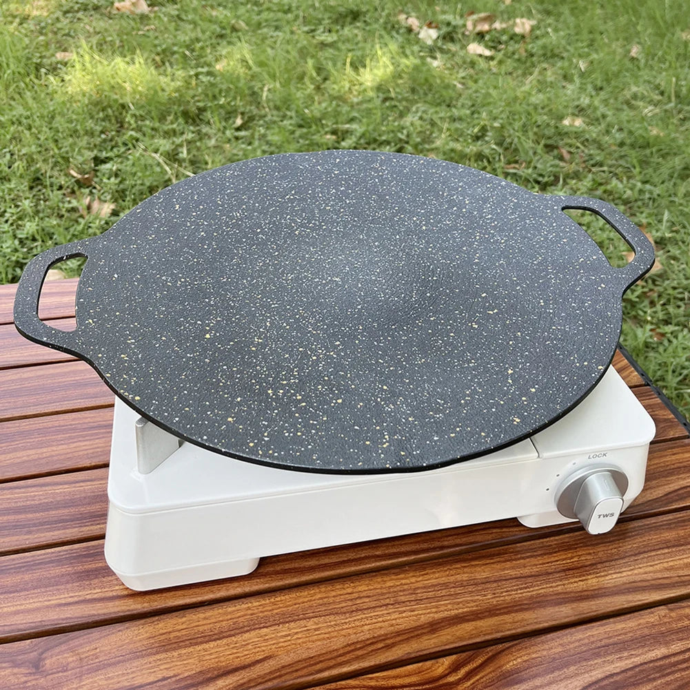 Oil Frying Baking Pan Non-stick Pancake Pan Multi-purpose Round for Outdoor Camping Kitchen Bakeware Household Tools