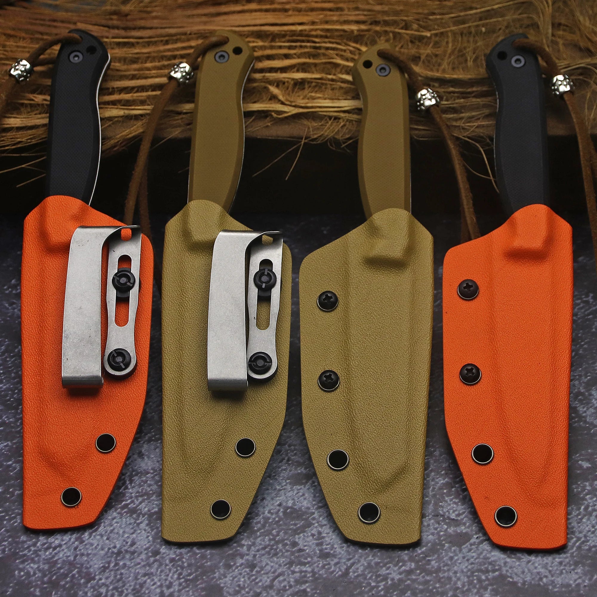 BA-KOR USA 440C steel G10 handle all-Tang outdoor camping kitchen knife + K sheath, fruit knife, hunting knife, camping knife