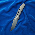 LEMIFSHE  Dukling Real M390 Blade Titanium Handle Ceramic Bearings Pocket EDC Tool Camping Kitchen Outdoor Folding Knife