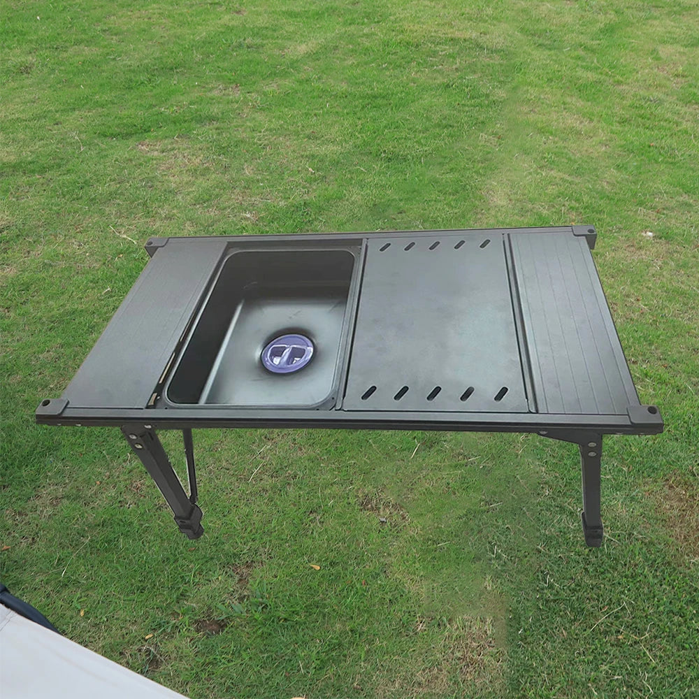 6L Wash Basin IGT Table sink Stainless Steel Picnic Wash Hands Ultra-light Washing Tank Outdoor Camping Kitchen Supplies