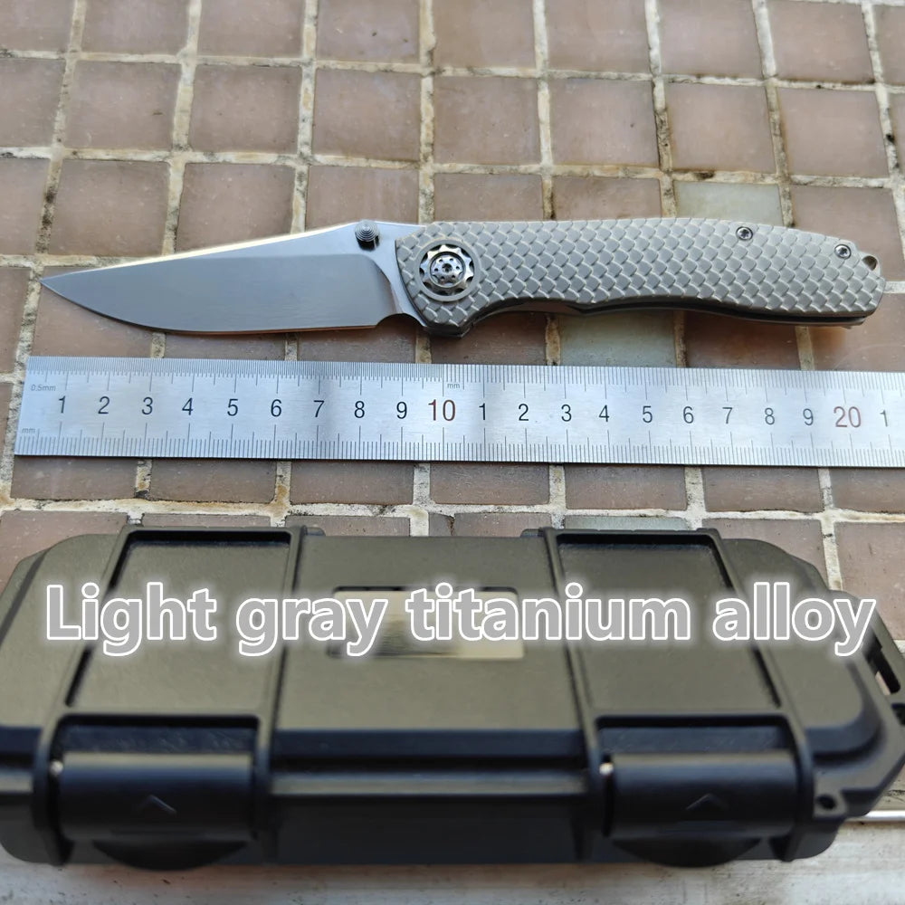 JUFULE 2025 DUK Titanium Handle Real 60+ HRC 154CM Steel Ceramic Bearings Pocket EDC Tool Camping Kitchen Outdoor Folding Knife