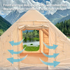 Inflatable camping tent 4-8 people with windows portable water-resistant camping tent  Four season tents